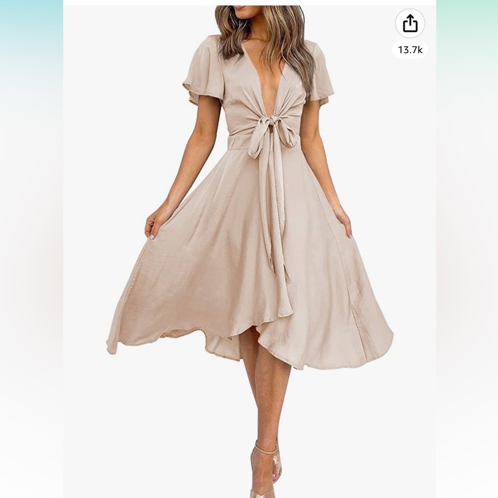 Champagne flowy dress